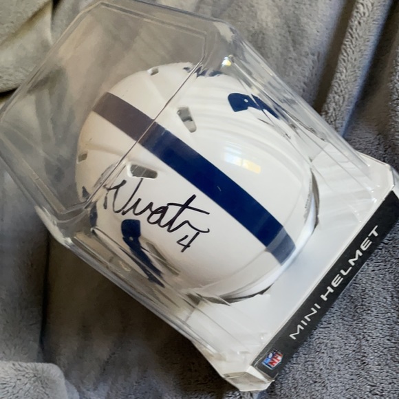 Adam Vinateri Autographed Mini Football Helmet - Picture 2 of 4